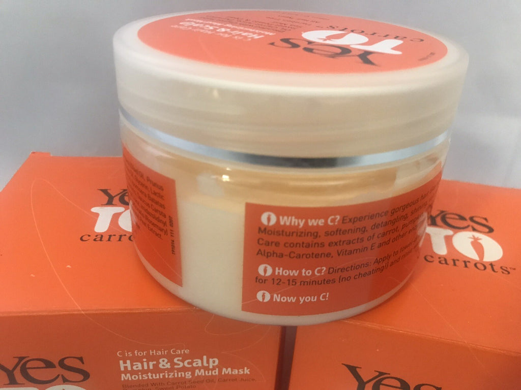 Yes To Carrots Hair & Scalp Moisturizing Mud Mask Pack of 2 - All Hair Types