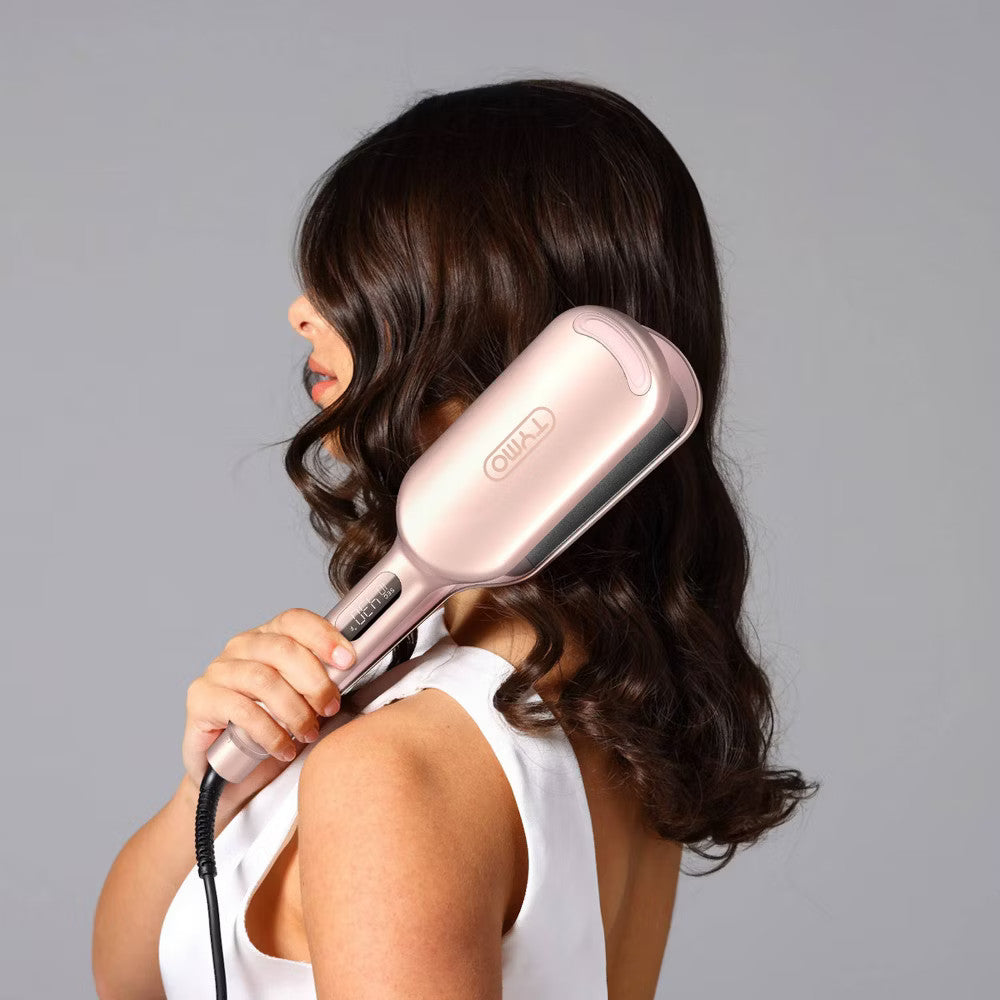 Hair Waver with Deep W-Shaped Design - Champagne Pink