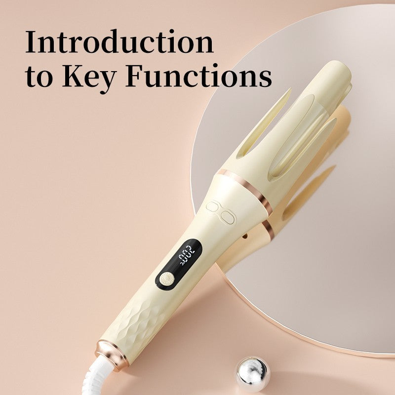 Automatic Hair Curler with 4 Modes, 32mm Rotating Curling Wand - Fast, Safe Styling