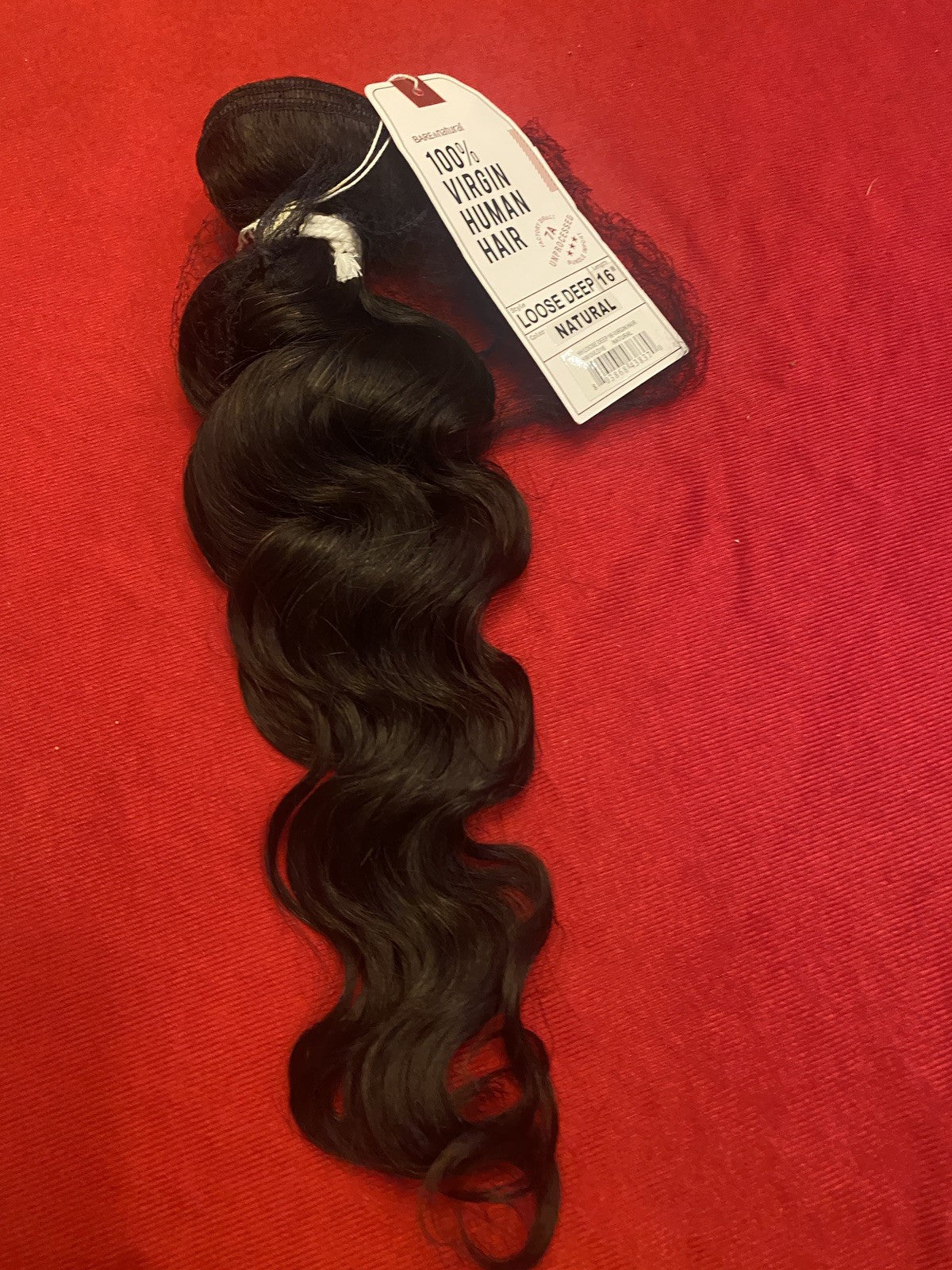100% Natural Virgin Brazilian Human Hair Loose Deep Wave Extensions - 12, 14, 16 Inches