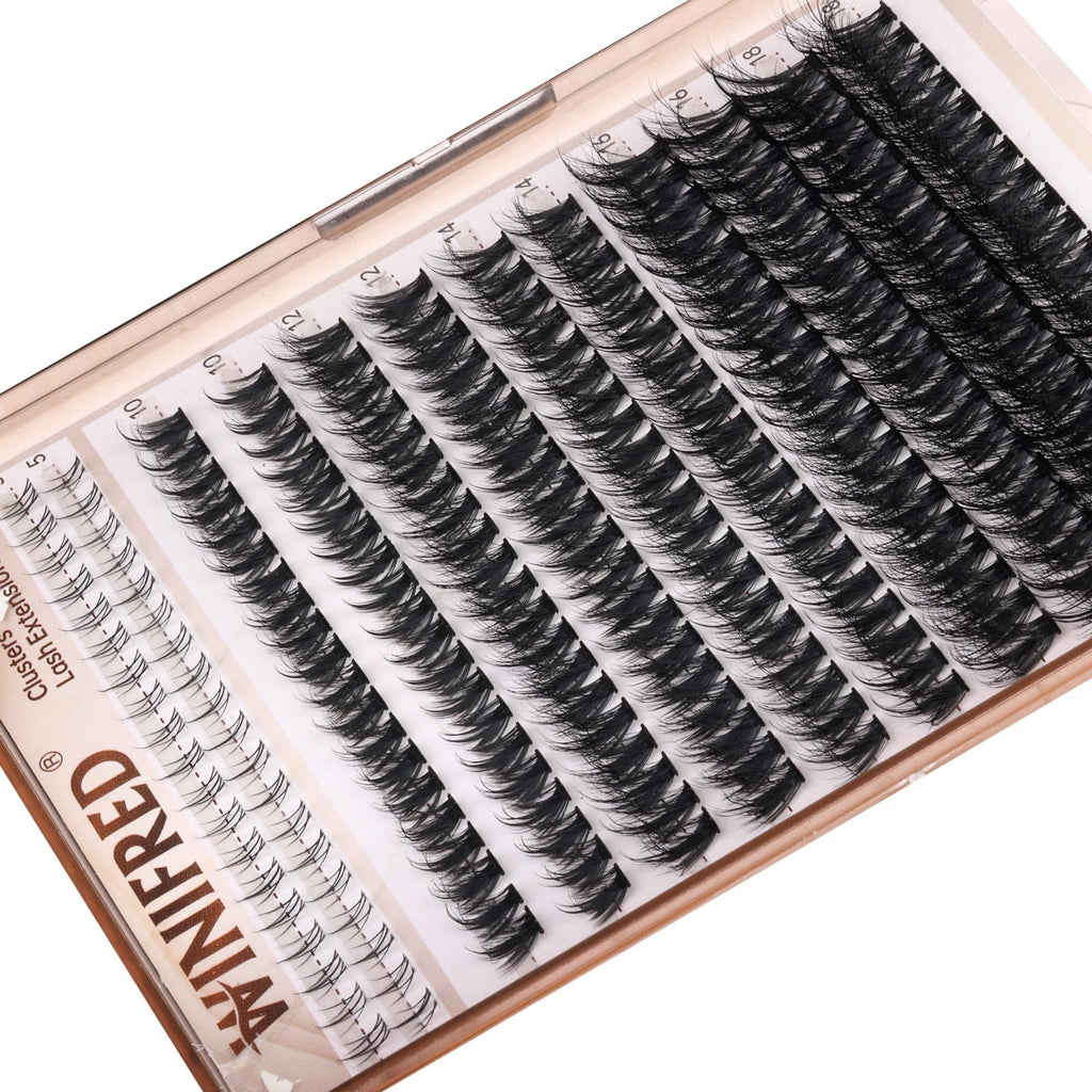 False Eyelash Clusters with Bottom Lashes - Wispy Volume Mink Style
