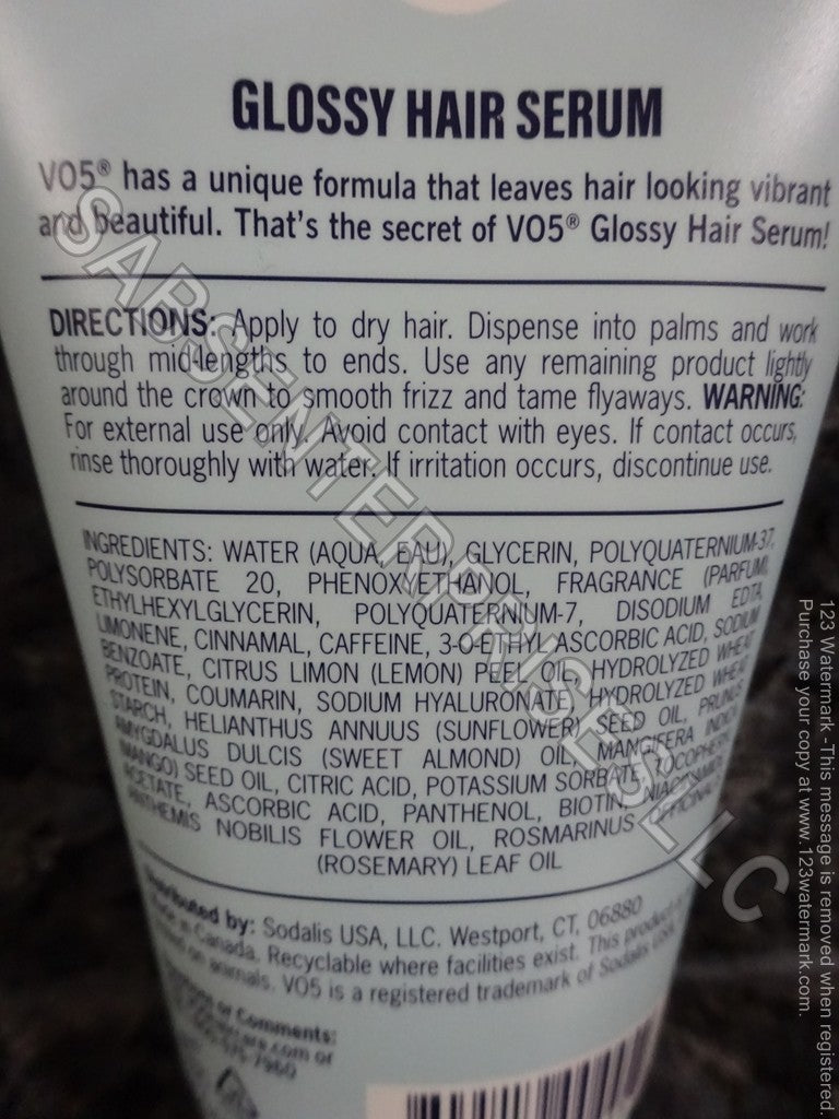 V05 Glossy Hair Serum Set - Shine, Smooth Frizz, Restores 6 Pack 5 oz