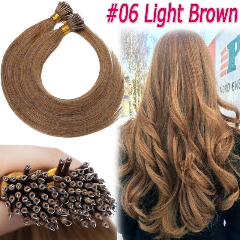 Thick Nano Ring Hair Extensions - Micro Link Bead Tips, Remy Human Hair