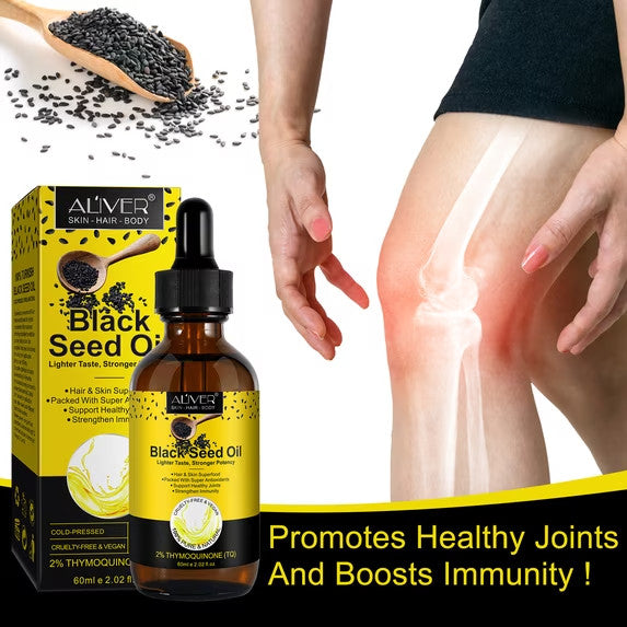 Black Seed Oil for Hair & Skin - Cold Pressed Organic 2 fl oz