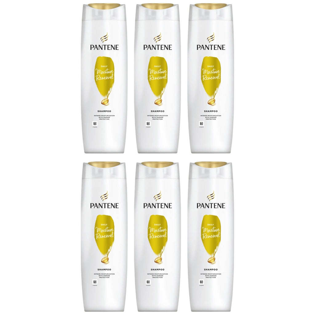 Pantene Daily Moisture Renewal Shampoo Pack of 6 - Hydrating Hair Care