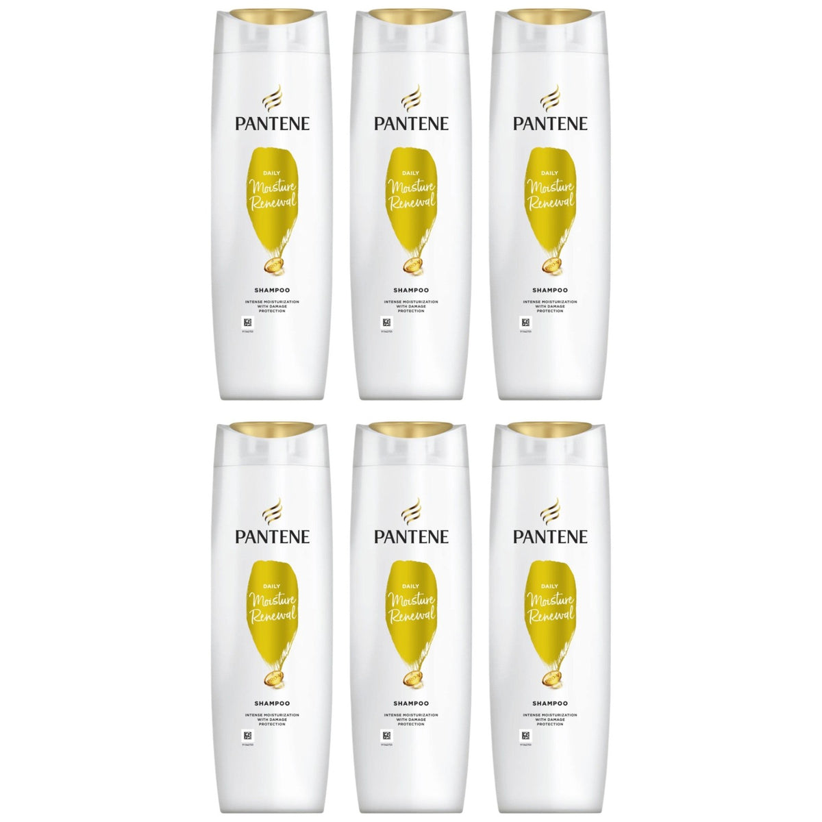 Pantene Daily Moisture Renewal Shampoo Pack of 6 - Hydrating Hair Care