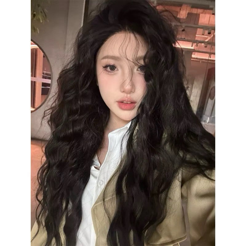 Long Wavy Black Brown 28 Inch HD Lace Front Middle Part Wig