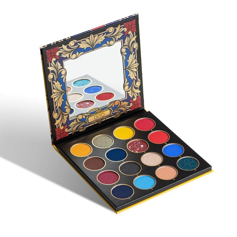 16 Shade Eyeshadow Palette with Mirror Waterproof Highly Pigmented