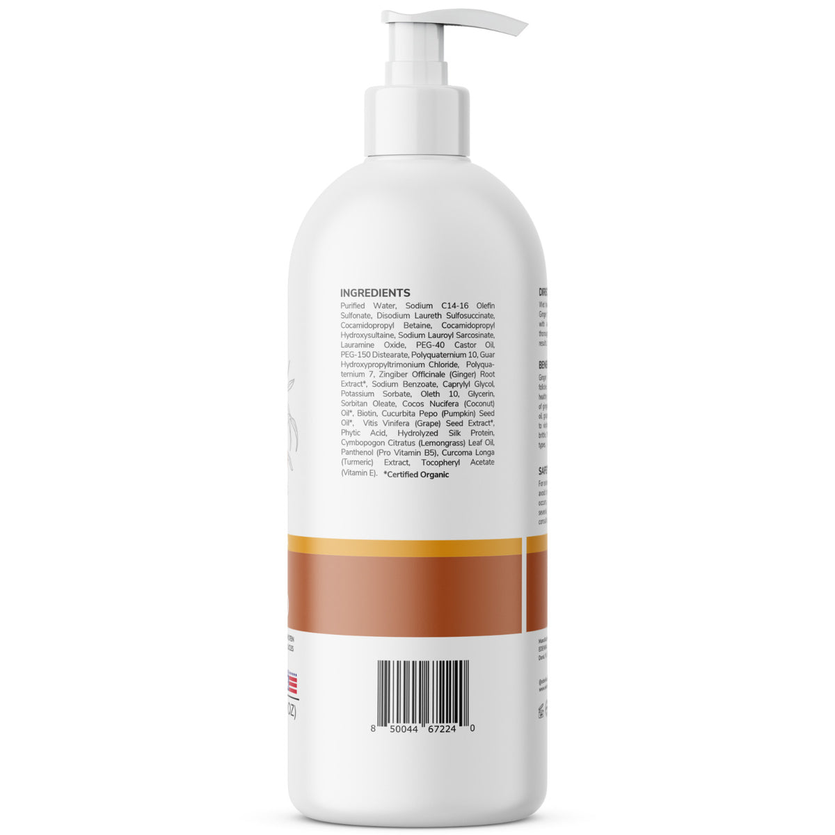 Biotin & Ginger Root Shampoo for Hair Growth - Sulfate Free 16 oz, 2 Pack