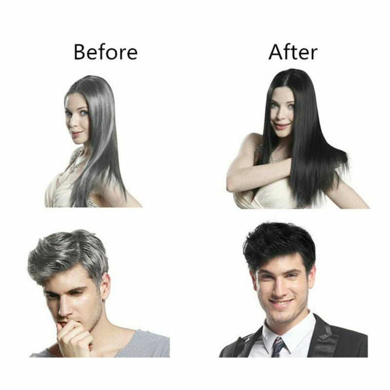 Natural Black Hair Shampoo - Instant 5-Min Hair Color Dye for Unisex - Multiple Quantities