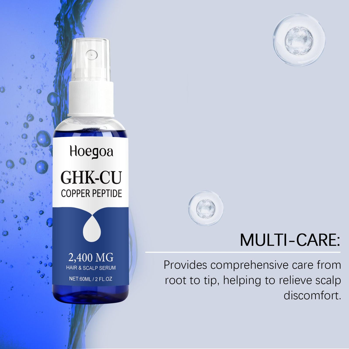 Copper Peptide Hair Growth Serum Spray - Nourishing & Strengthening 60ml