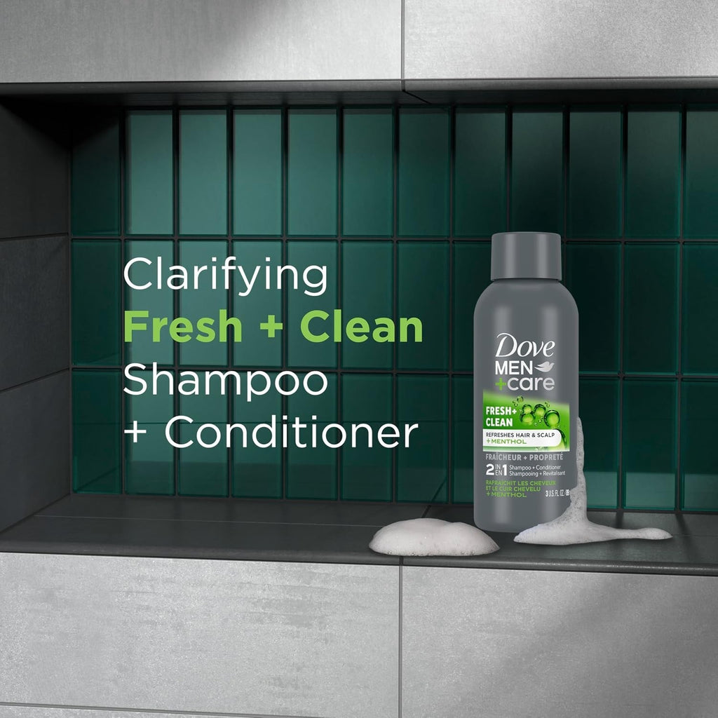Men's Caffeine Infused 2-in-1 Strengthening Shampoo & Conditioner - 3 Fl Oz