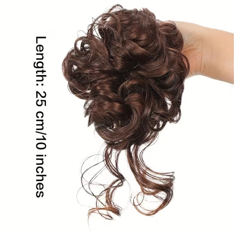 Messy Bun Hair Piece with Scrunchie - Natural Look Hair Extensions for Updos