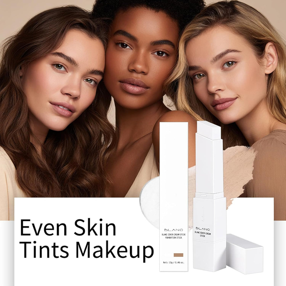Color Changing Foundation Stick with Brush - Light Skin Tone