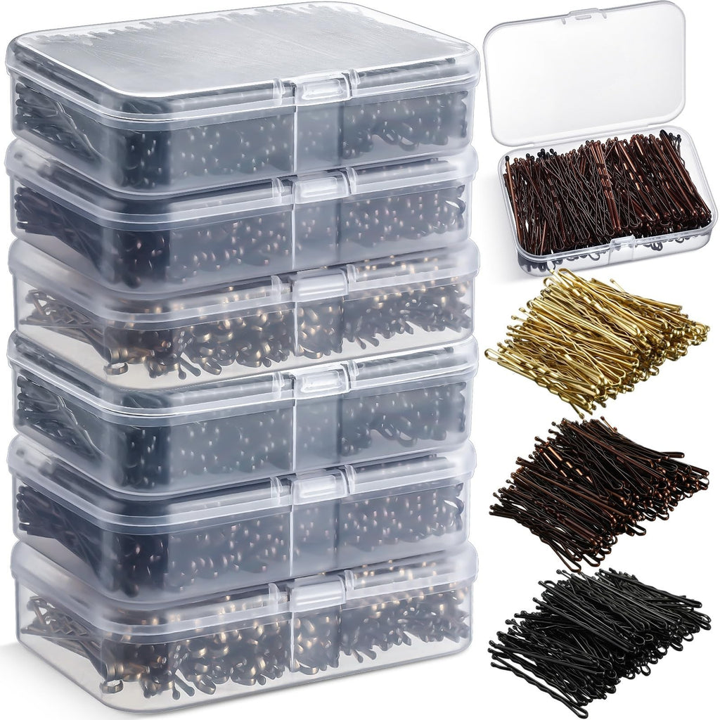 1200 Pcs Hair Pins Set - Invisible 2-Inch Bobby Clips for Women, Non-Slip and Gentle on Hair