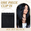 Thick Remy Human Hair Clip-In Extensions Full Head - Natural Black, Brown & Blonde