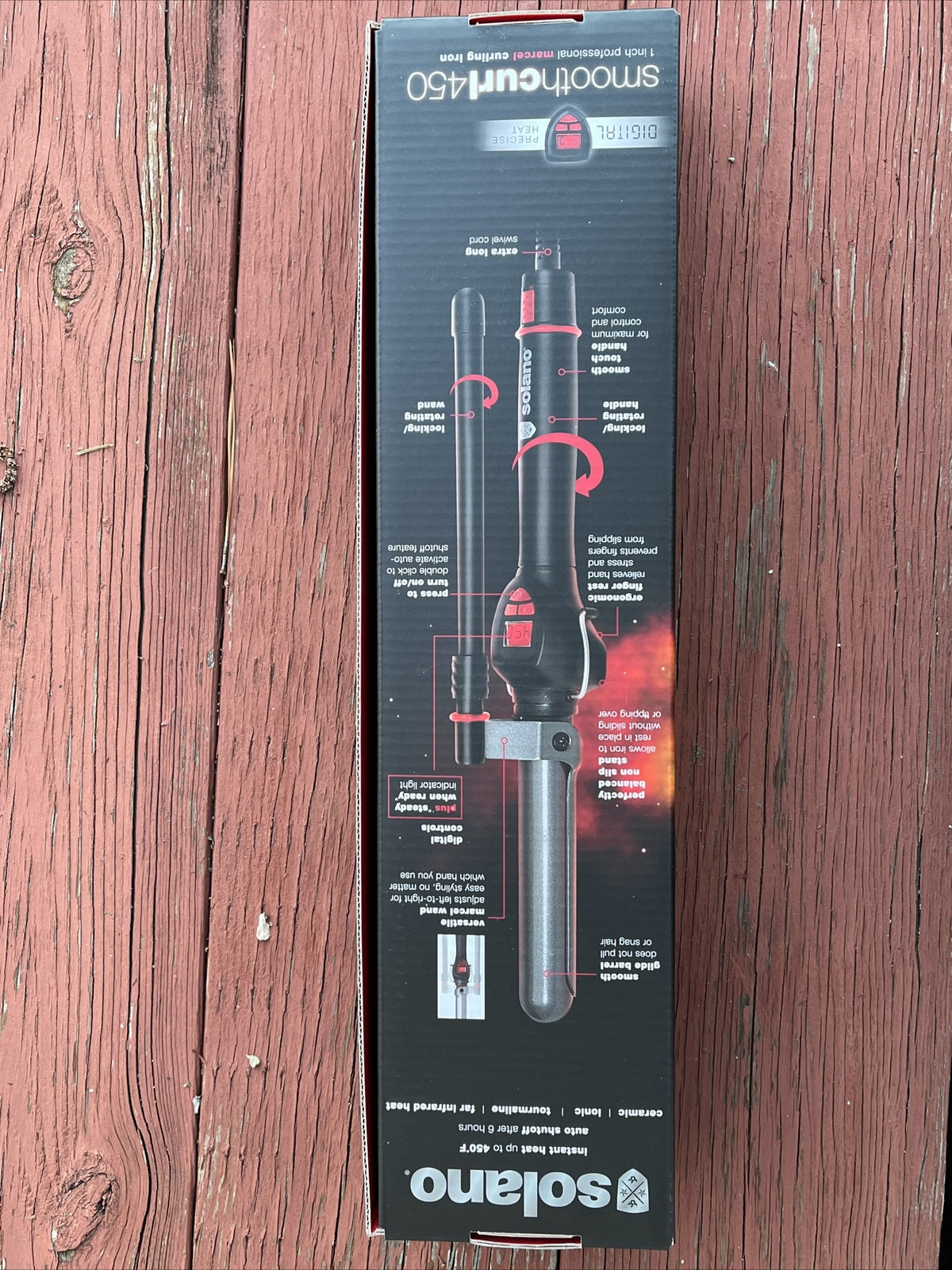 Professional 1-Inch Digital Curling Iron with Marcel Wand and Auto Shut Off