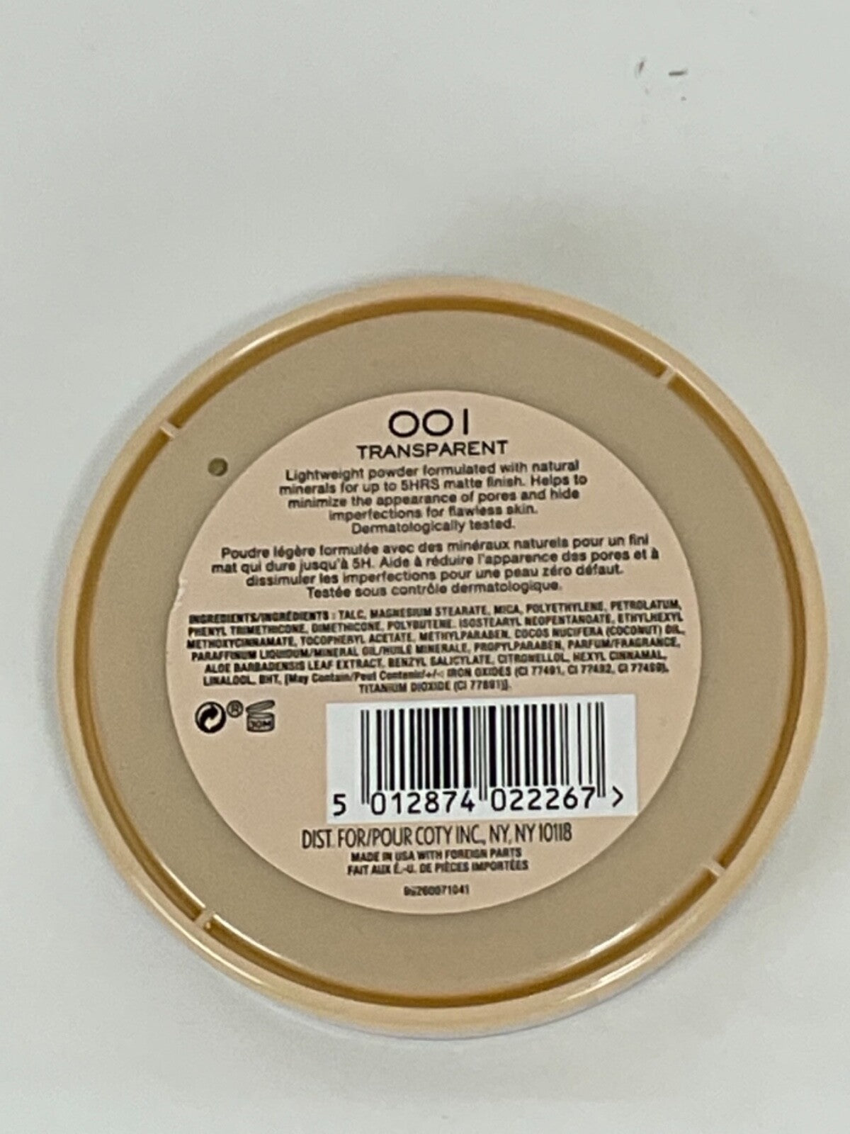 Rimmel Stay Matte Long Lasting Pressed Powder 001 Transparent 2 Pack