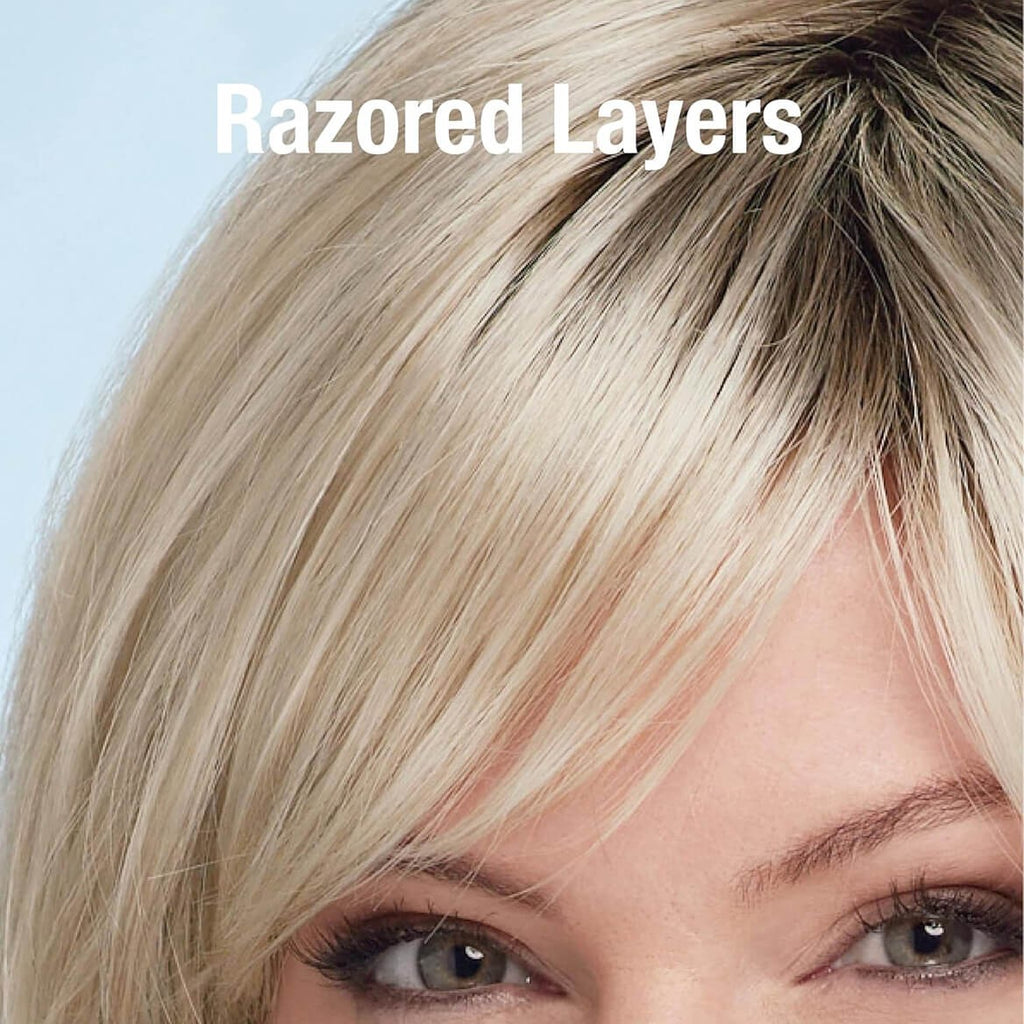 Breathable Wig with Textured Bob Style and CoolCap Technology