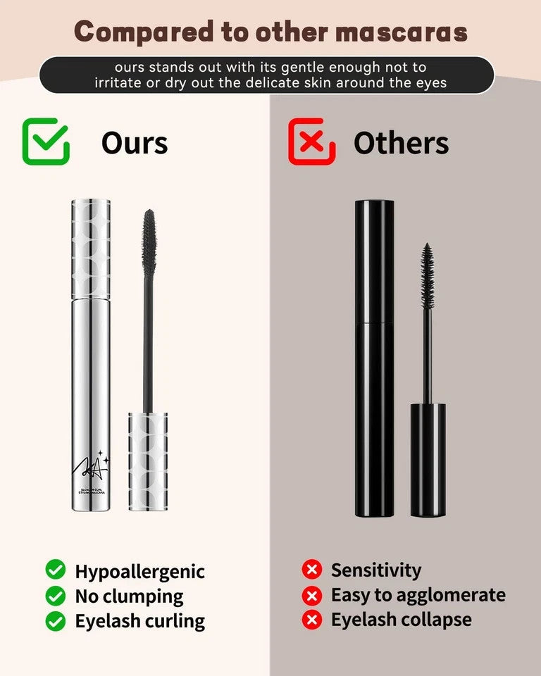 Hypoallergenic Waterproof Brown Volume & Length Mascara for Older Women 60+