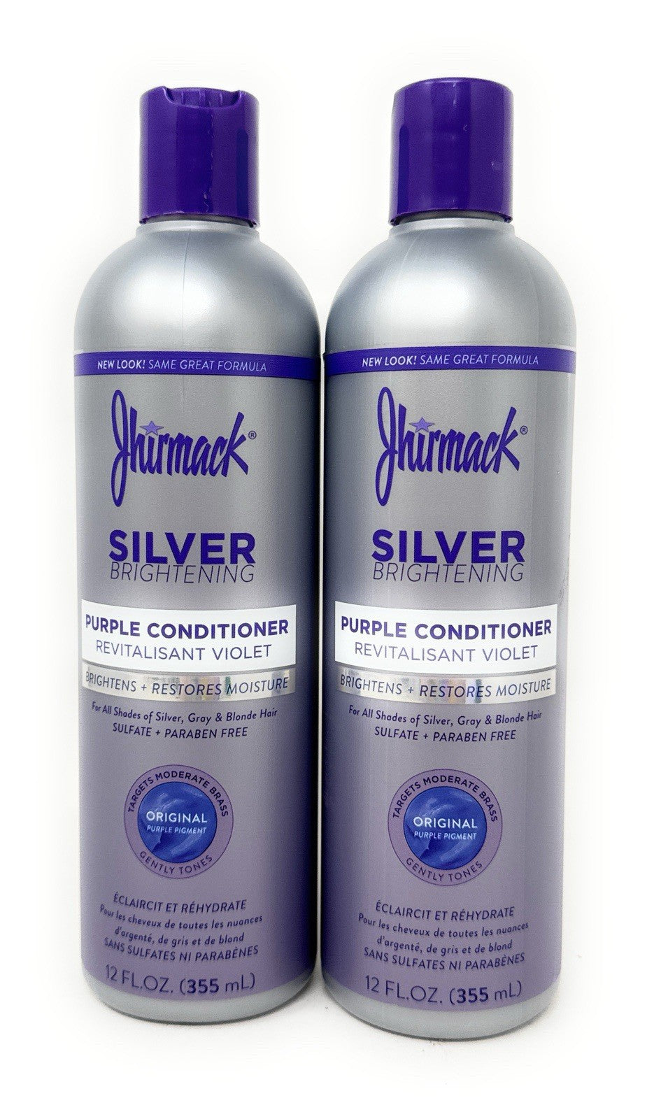 Purple Conditioner for Colored Hair - Brightening & Silver Toning, 12 oz Pack of 2