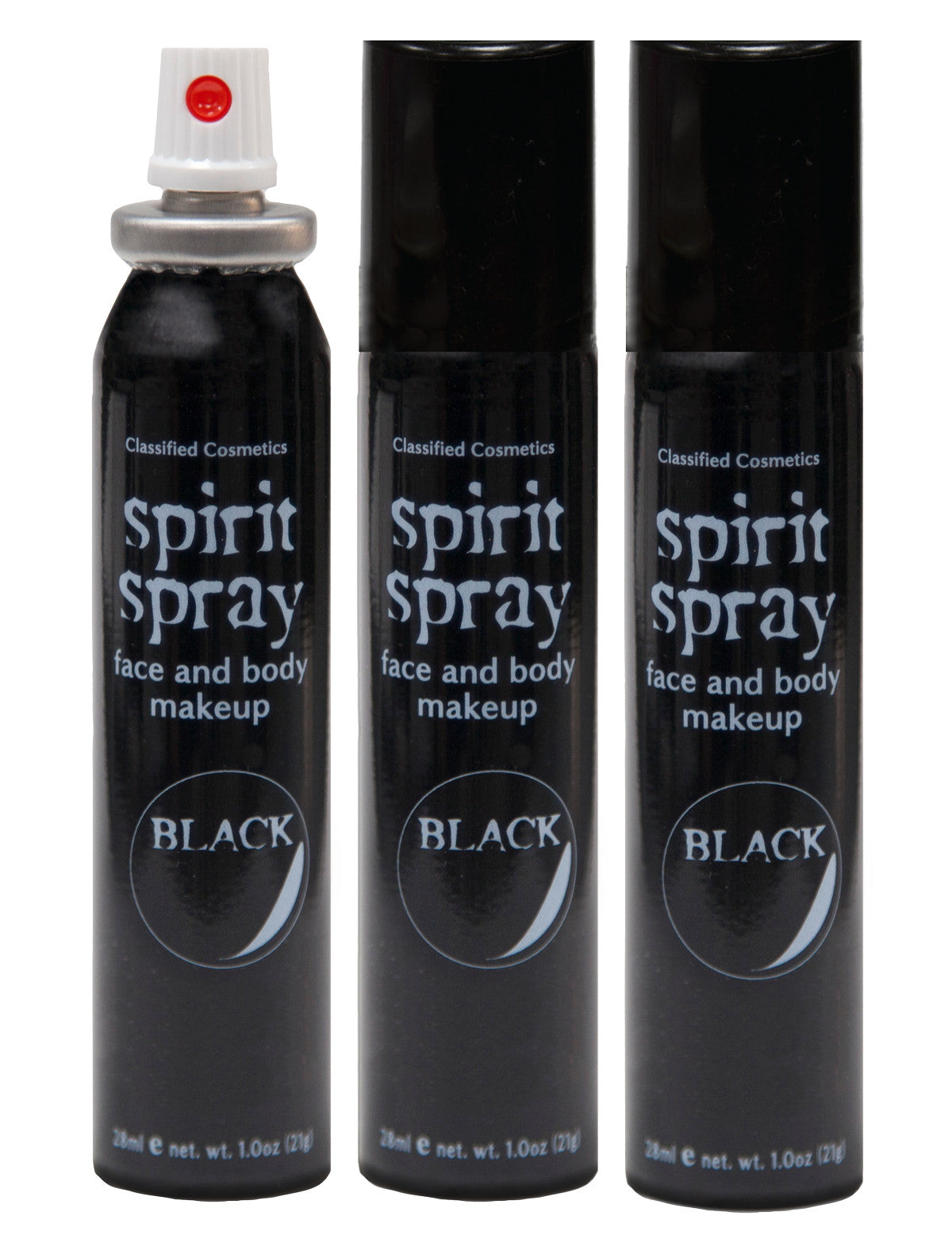 Costume Face & Body Spray Makeup 3 Pack - Multiple Colors for Halloween