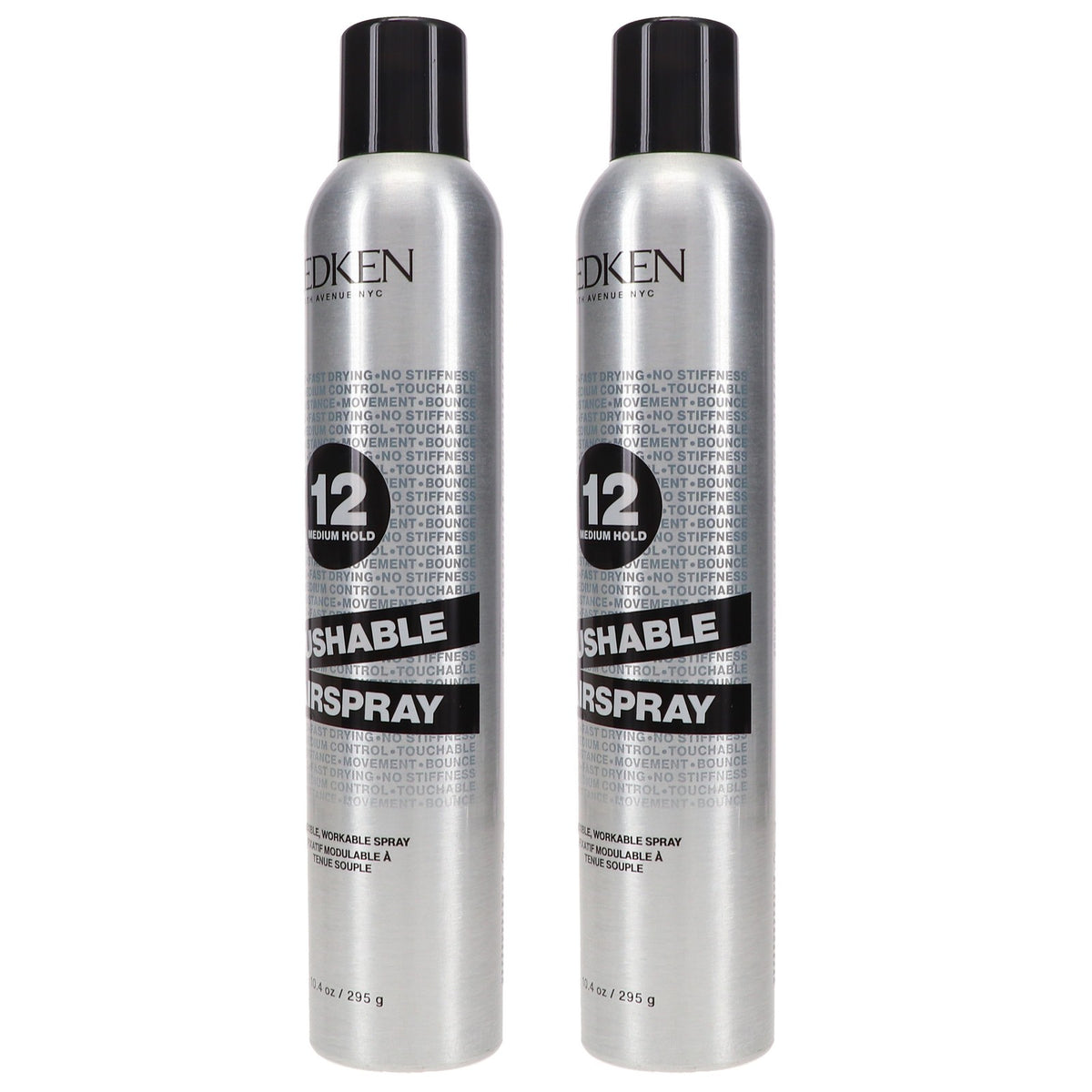 Redken Brushable Hairspray 12 - Flexible Hold & Hair Protectant 10.4 oz (2 Pack)