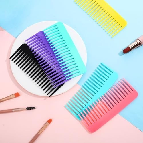 Vibrant 100 Pcs Wide Tooth Comb Set for Detangling & Styling - Large Hair Brushes