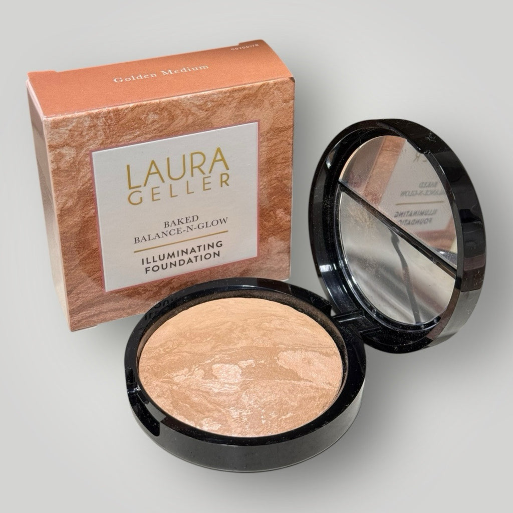 Foundation | Laura Geller Baked Balance-N-Glow Illuminating Foundation Golden Medium 0.28 oz