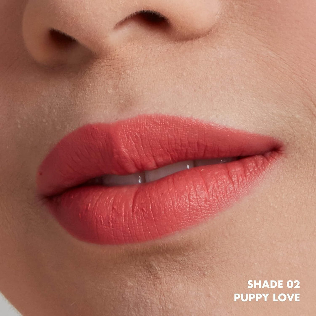 Liquid Lipstick with Powder Puff Application - Vegan, Long-Lasting Lip Color