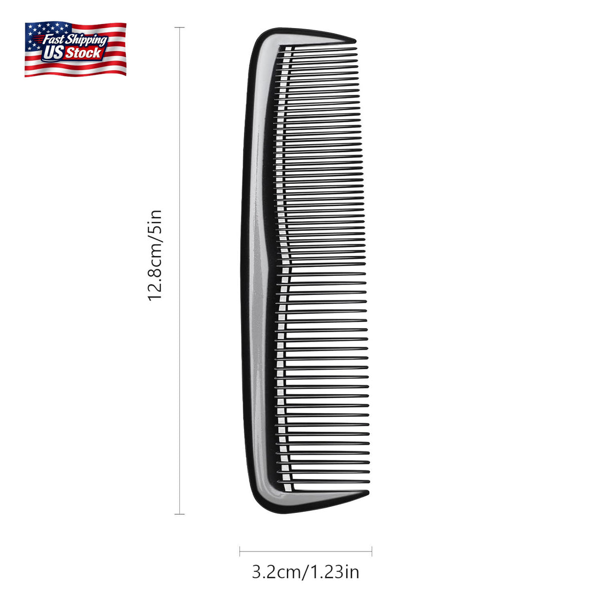 12 Pack Pocket Hair Combs for Men and Women - Travel-Size, Durable Acrylic