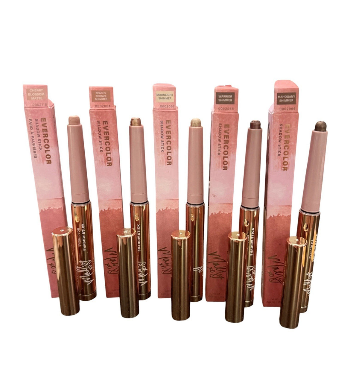 Set of 5 Eye Shadow Sticks with Primer - Cherry Beachy & More