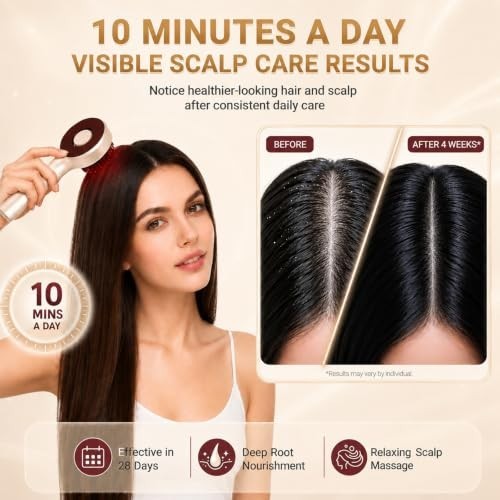 3-in-1 Cordless Scalp Massager & Hair Oil Applicator Waterproof Brush