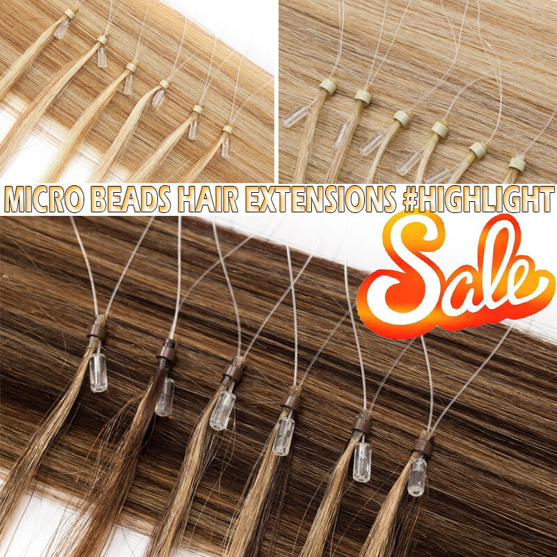 Micro Loop Hair Extensions Beads Link - Remy Human Hair Tips & Beads