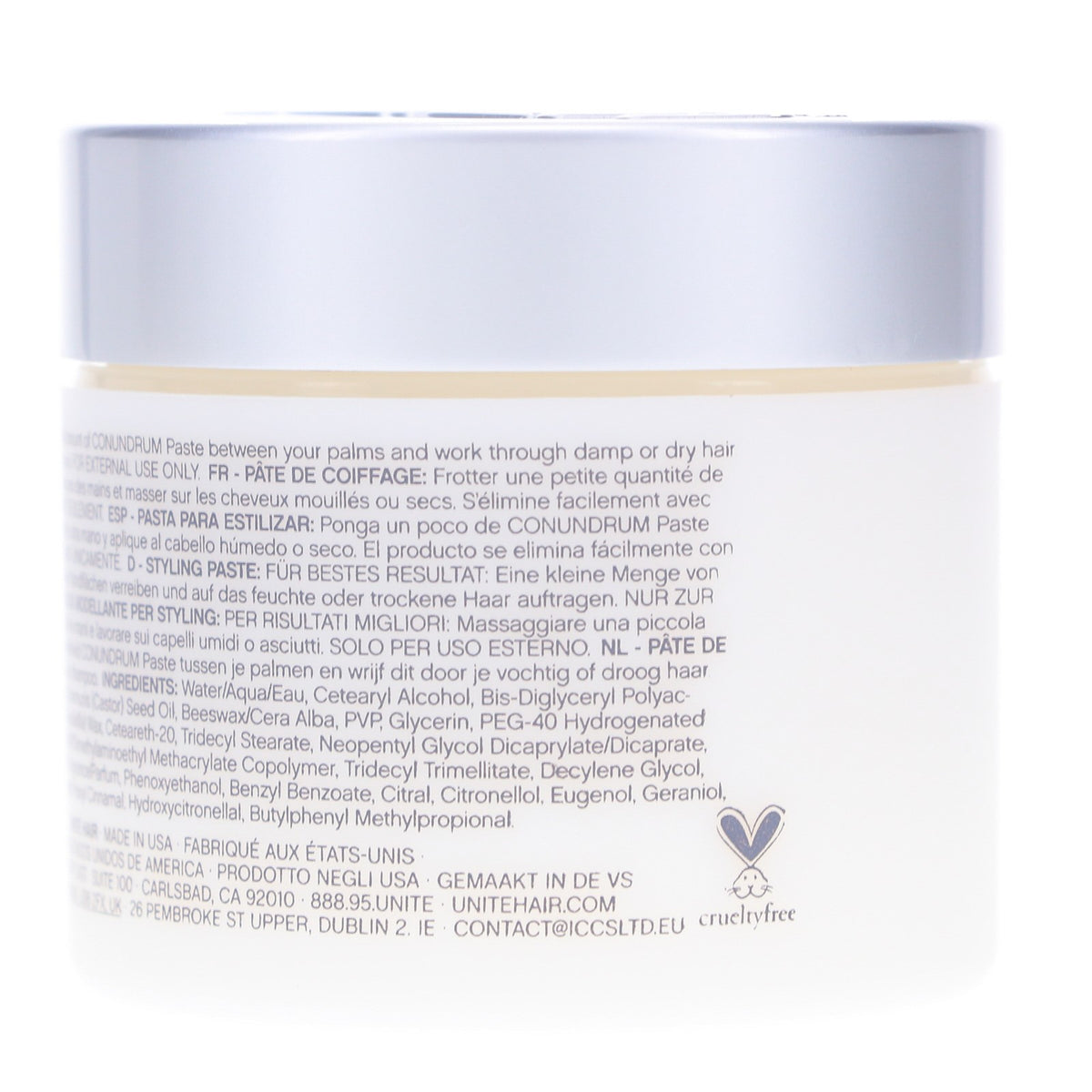 Hair Styling Paste Cream with Flexible Hold 2 oz - All Hair Types