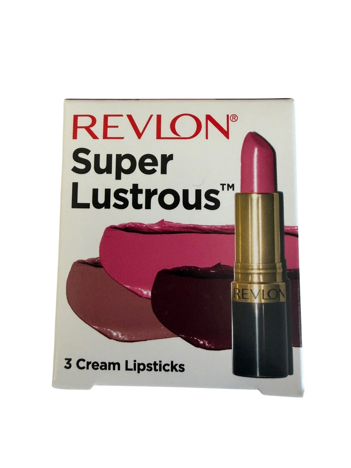 Revlon Super Lustrous Lipstick Gift Set - Pink, Mauve & Black Cherry 3 Piece