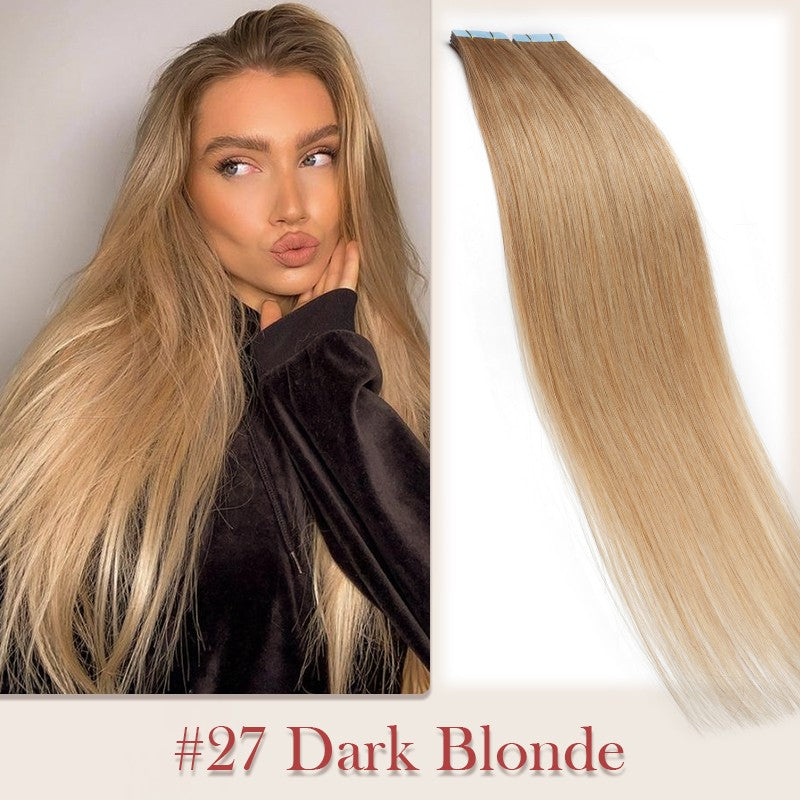 100g Invisible Tape-In Hair Extensions Remy Human Hair Full Head Thick