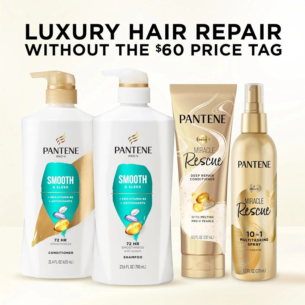 Pantene Frizz Control Shampoo & Conditioner Set - Smoothing Hair Care