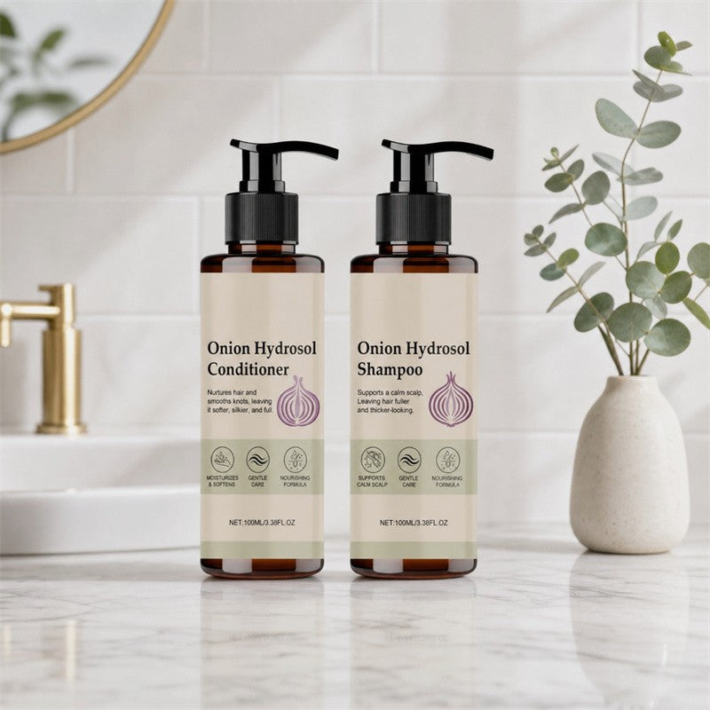 Onion Hydrosol Shampoo & Conditioner Set Natural Hair Care Deep Cleansing