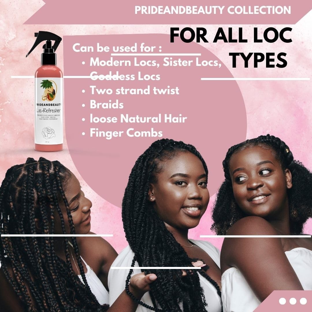 Rose Water Peppermint Itch Spray for Locs and Dreadlocks - 12oz