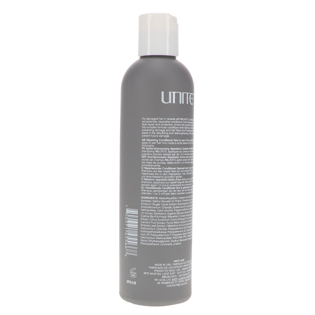 Unite Hair Re:Unite Conditioner 8 oz for Damaged Hair Repair and Hydration