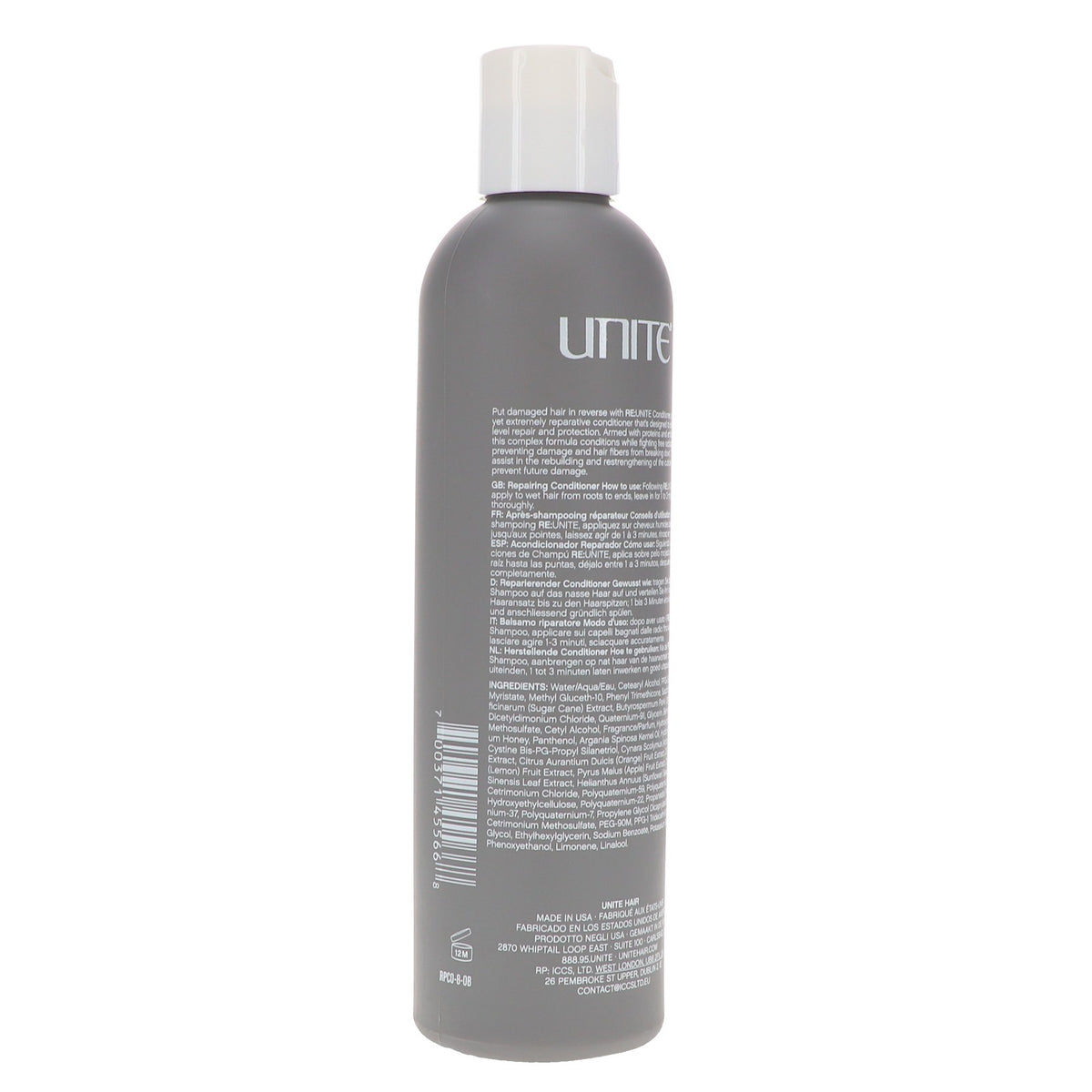 Unite Hair Re:Unite Conditioner 8 oz for Damaged Hair Repair and Hydration