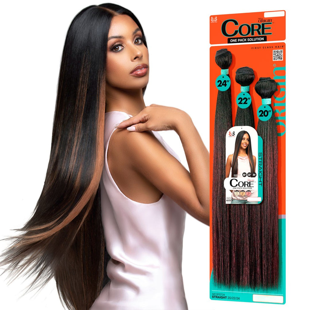Bobbi Boss Miss Origin Core Weave 3-Piece Straight Hair Extensions 20-24 Inches