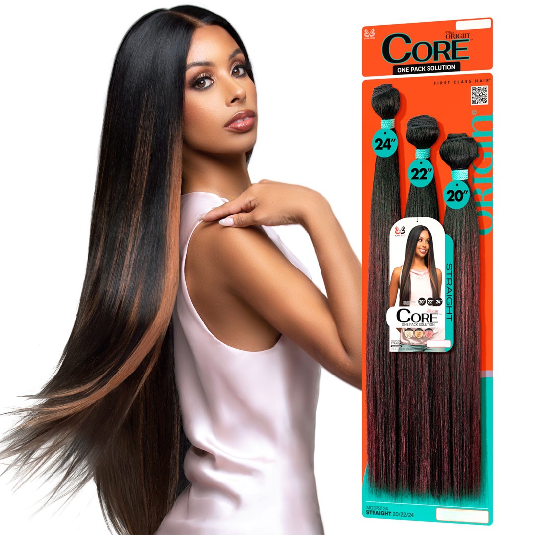 Bobbi Boss Miss Origin Core Weave 3-Piece Straight Hair Extensions 20-24 Inches