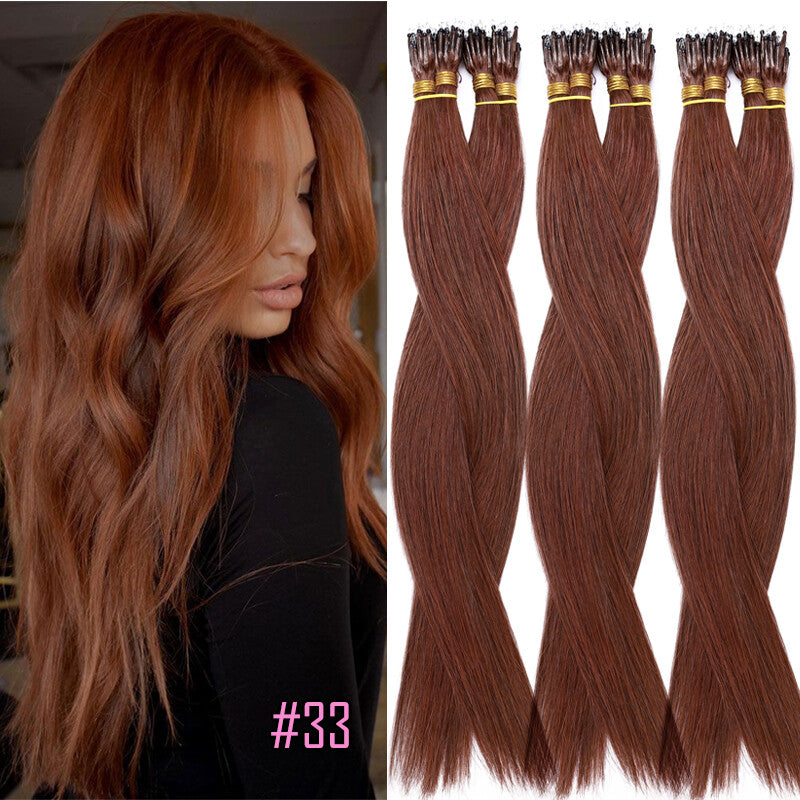 150g Human Hair Extensions with Nano Rings - Thick Ombre Micro Loop Beads