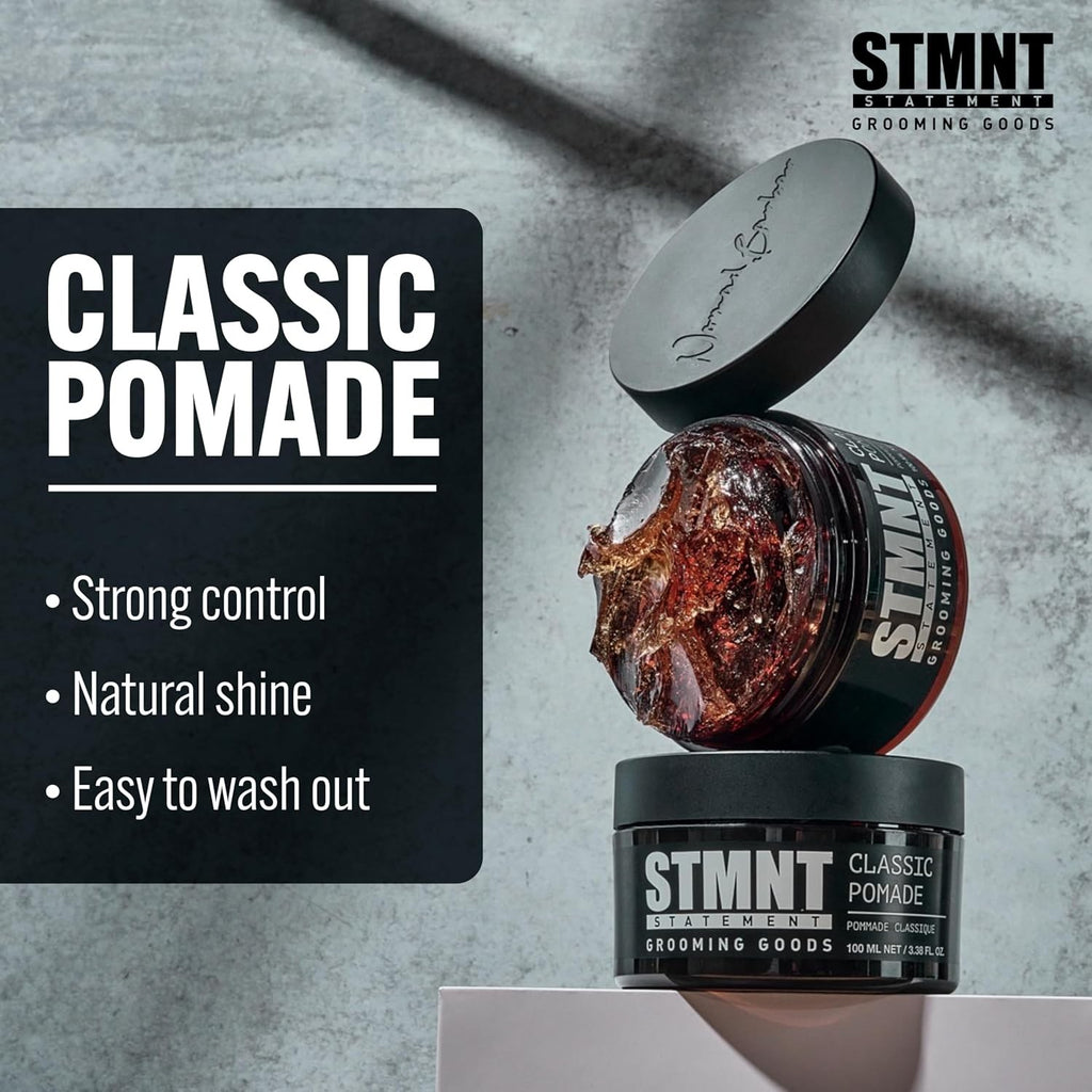 Men's Water-Based Pomade 3.38 oz Strong Hold with Natural Shine