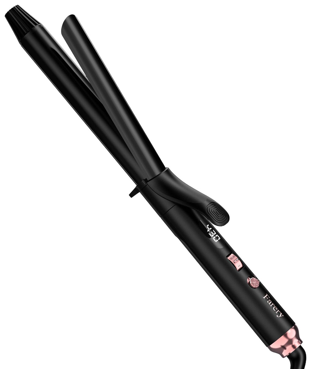 Long Barrel Curling Iron 1 Inch Ceramic Hair Curler with Digital Temp Control