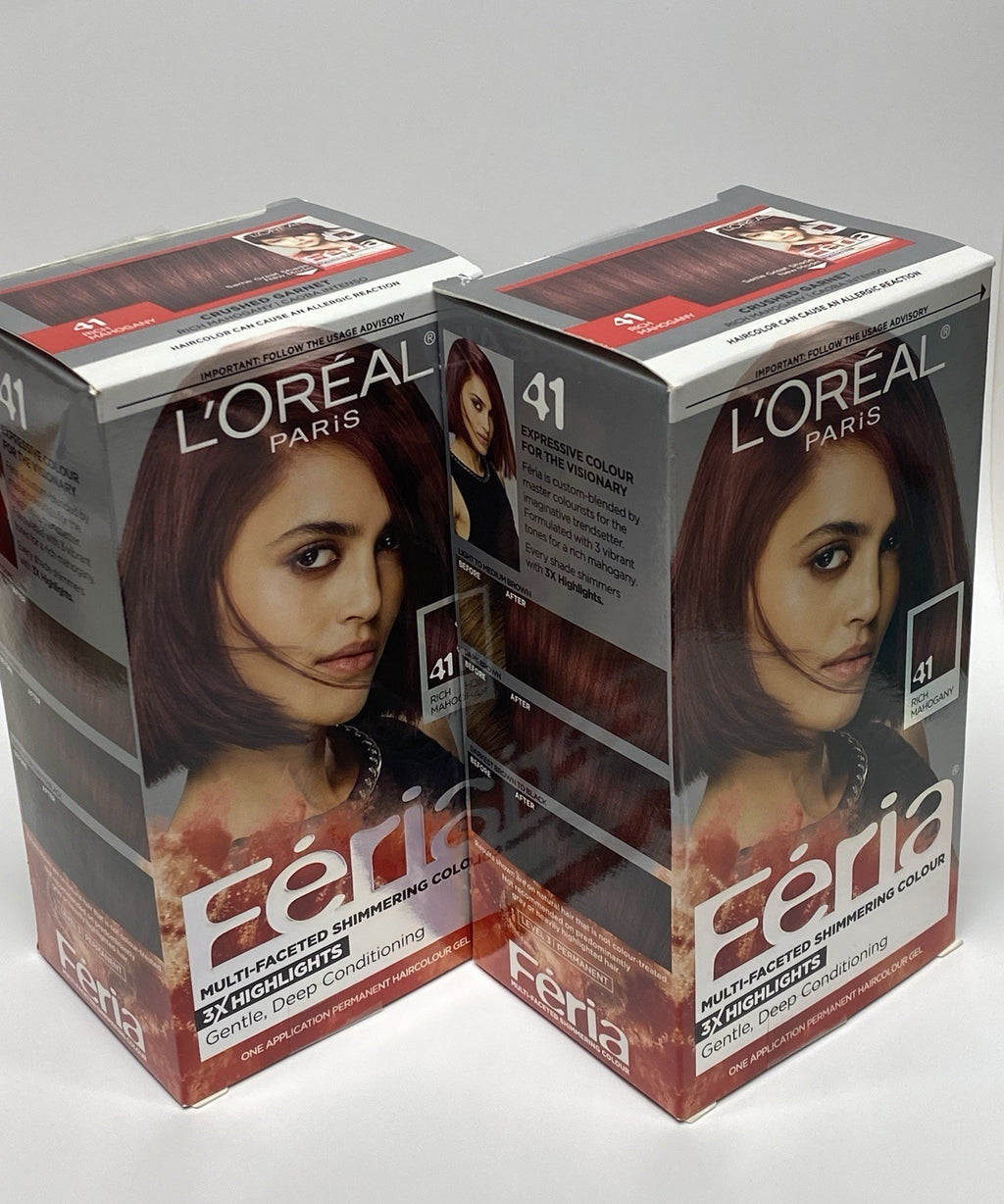 L'Oreal Paris Feria Multi-Faceted Shimmering Hair Color Highlights - Rich Mahogany