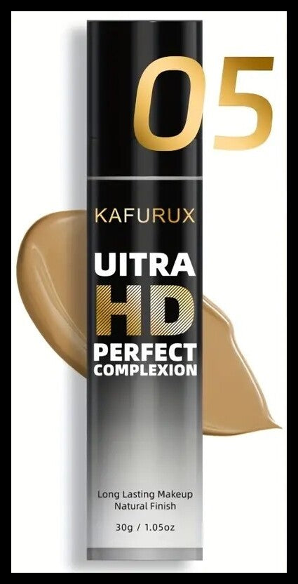 Professional Full Coverage Liquid Foundation with Brush - Waterproof & Long Lasting