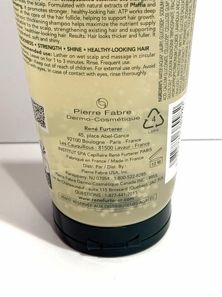 Set of 2 Rene Furterer Triphasic Thickening Shampoo for Thinning Hair 6.7 Oz